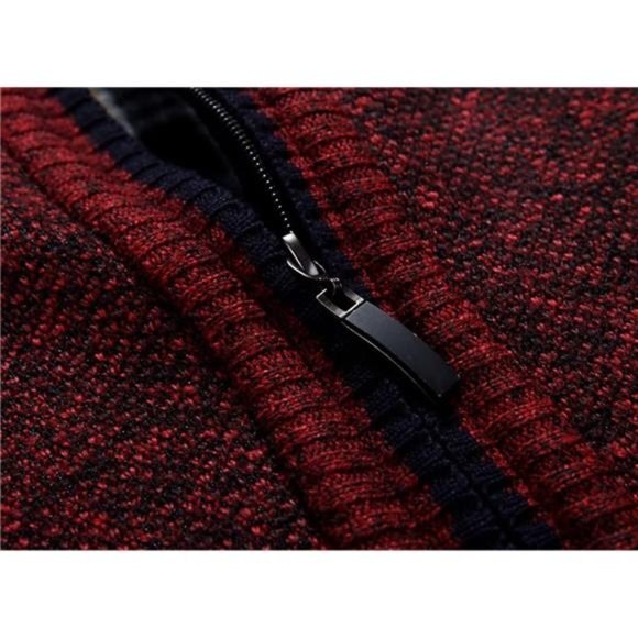 Men's Shawl Collar Cardigans Slim Fit Button Cable Knit Black Sweater Pockets - Picture 3 of 10